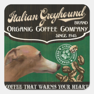 イタリアンGreyhound Brand - オーガニック Coffee Company スクエアシール