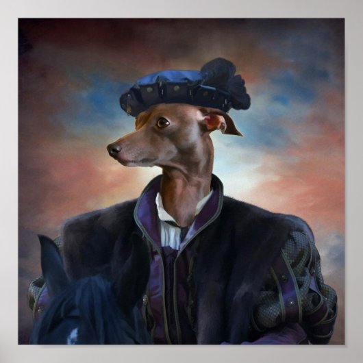 イタリアンGreyhound Canvas Print ポスター (正面)