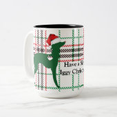 イタリアンGreyhound Christmas Coffee Mug,サンタ・イギー ツートーンマグカップ (正面左)