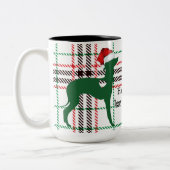 イタリアンGreyhound Christmas Coffee Mug,サンタ・イギー ツートーンマグカップ (左)