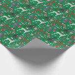 イタリアンGreyhound Christmas dog ラッピングペーパー<br><div class="desc">イタリアンgreyhound、イタリアンchristmas dog、greyhounds、休日、クリスマス、greyhound wrap、christmas wrapping紙、christmas gift wrap、dog christmas、greyhound christmas</div>