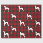 イタリアンGreyhound Christmas Wrapping紙 ラッピングペーパー (フラット)