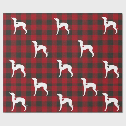 イタリアンGreyhound Christmas Wrapping紙 ラッピングペーパー (フラット)