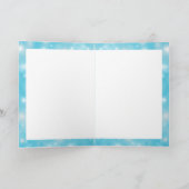 イタリアンGreyhound Dogシルエットおもしろい文字オン青 シーズンカード (内部)