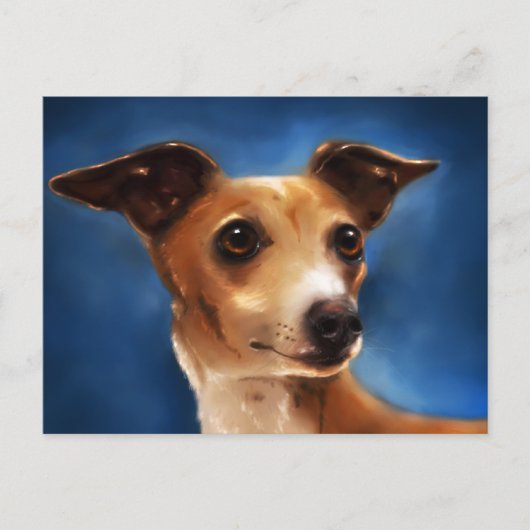 イタリアンGreyhound Dog Art - Magnifico ポストカード (正面)