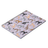 イタリアンGreyhound Dog Bones and Paws ノートブック (左側)