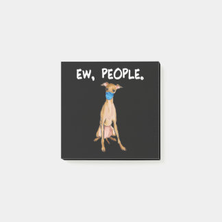 イタリアンgreyhound ew people dog着て顔マスク ポストイット