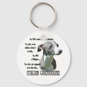 イタリアンGreyhound FAQ Keychain キーホルダー