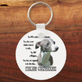 イタリアンGreyhound FAQ Keychain キーホルダー (正面)