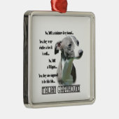イタリアンGreyhound FAQ Keychain メタルオーナメント (右)