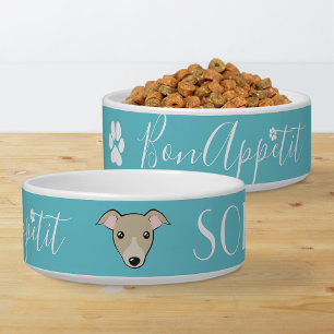 イタリアンgreyhound fawn cartoon name Bon appetit ボウル
