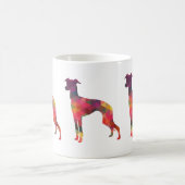 イタリアンGreyhound Geo Pattern Silhouette - 数々の コーヒーマグカップ (中央)