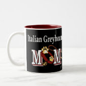 イタリアンGreyhound MOMギフト ツートーンマグカップ (左)