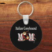 イタリアンgreyhound mom Keychain キーホルダー (正面)