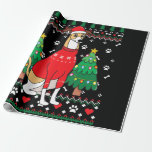 イタリアンgreyound christmas装飾木クリスマス犬 ラッピングペーパー<br><div class="desc">イタリアンgreyound christmas装飾木クリスマス犬</div>