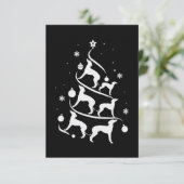イタリアンgreyound christmas tree dog lover 出欠カード (スタンド正面)