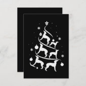 イタリアンgreyound christmas tree dog lover 出欠カード (正面/裏面)