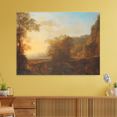 イタリアンJan Bot、港の景色を望む風景 キャンバスプリント (インサイチュ (リビング))