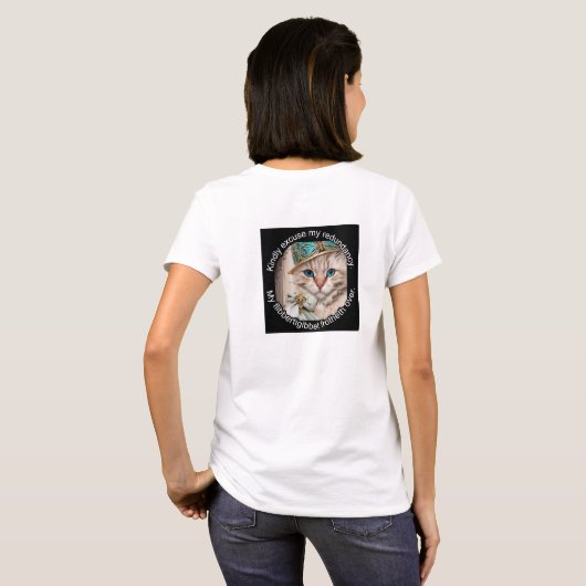イタリアンLuxury Cat: Willow Tシャツ (裏面フル)