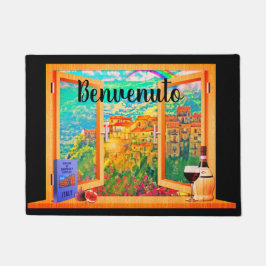 イタリアンWelcome on Doormat ドアマット