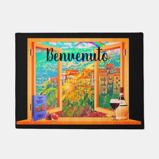 イタリアンWelcome on Doormat ドアマット (正面)