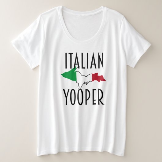 イタリアンYooper Plusサイズ プラスサイズTシャツ (デザイン正面)