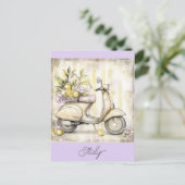 イタリアヴィンテージイタリアンベスパスクーターレモントラベル ポストカード (スタンド正面)