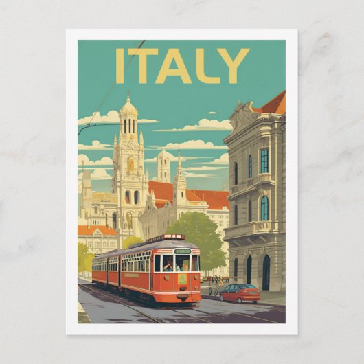 イタリアヴィンテージトラベルプレイス ポストカード (正面)