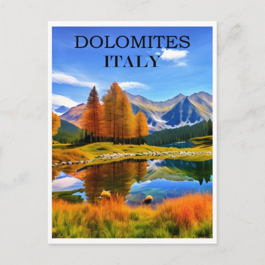 イタリアヴィンテージドロミテスマウンテントラベル ポストカード (正面)