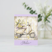 イタリアヴィンテージベスパスクーター旅行 ポストカード (スタンド正面)