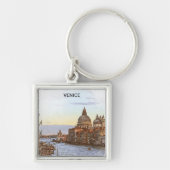 イタリアヴェニスヴィンテージトラベルパノラマビュー キーホルダー (正面)