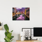 イタリアヴェニス運河 ポスター (ホームオフィス)