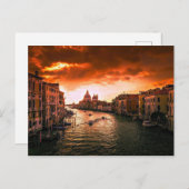 イタリアヴェネツィアグランドカナルハガキ シーズンポストカード (正面/裏面)