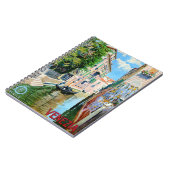 イタリアヴェネツィアヴィンテージ旅行ポスター復元 ノートブック (左側)