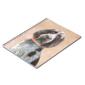 イタリアーノス絵画スピノネのかわいいオリジナルの犬のアート ノートブック (左側)