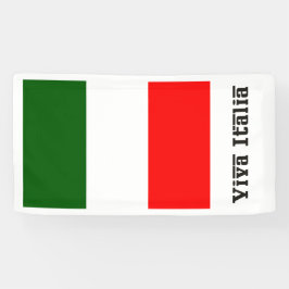 イタリア万歳とイタリア国旗 横断幕