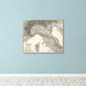 イタリア中部と上部 キャンバスプリント (インサイチュ (ウッドフロア))