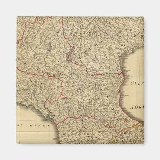 イタリア中部、上部 マグネット (正面)