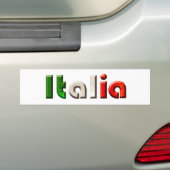 イタリア人およびイタリアの恋人のためのイタリアのロゴのギフト バンパーステッカー (車上)