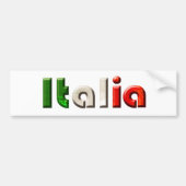イタリア人およびイタリアの恋人のためのイタリアのロゴのギフト バンパーステッカー (正面)