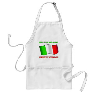 イタリア人およびワインは年齢と、改良します スタンダードエプロン