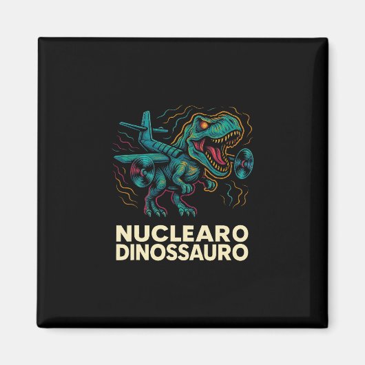 イタリア人おバカキッズおもしろ Nuclearo 恐竜 マグネット (正面)