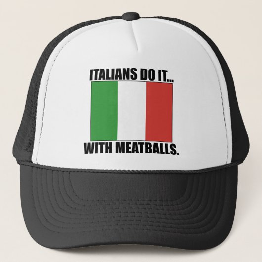 イタリア人がやると…ミートボールで。 キャップ (正面)