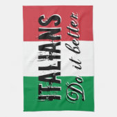 イタリア人それはおもしろいな引用文の台所タオルをよくします キッチンタオル (縦)