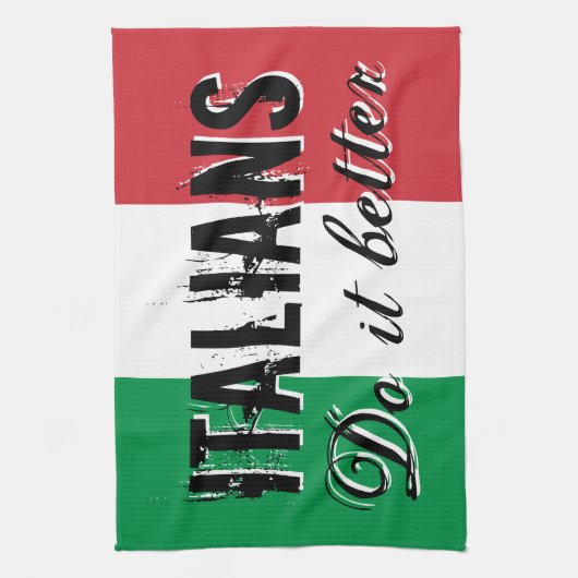 イタリア人それはおもしろいな引用文の台所タオルをよくします キッチンタオル (縦)