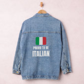 イタリア人であることを誇りに思う デニムジャケット (ハンガー)