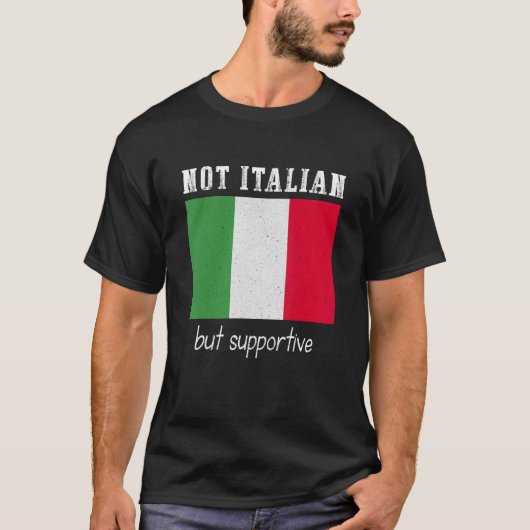 イタリア人ではないがイタリアを支援する Tシャツ (正面)
