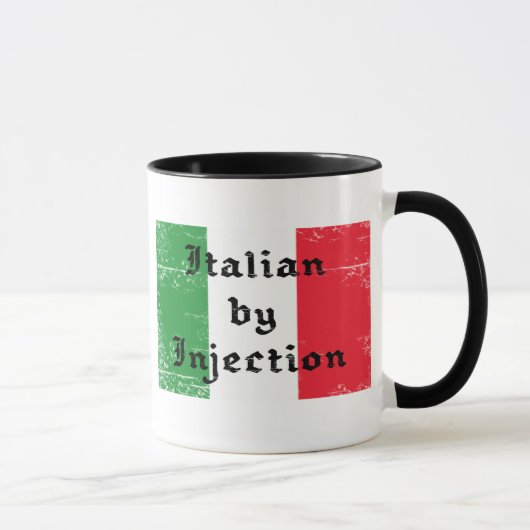 イタリア人との結婚生活は注射のおかげ Funny コーヒーマグ マグカップ (右)
