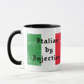 イタリア人との結婚生活は注射のおかげ Funny コーヒーマグ マグカップ (左)
