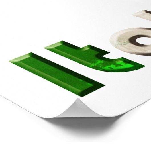 イタリア人とイタリア愛好家のためのイタリアのロゴギフト ポスター (角)